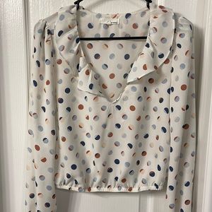 Polka dot blouse, size: small, Brand: june&hudson
